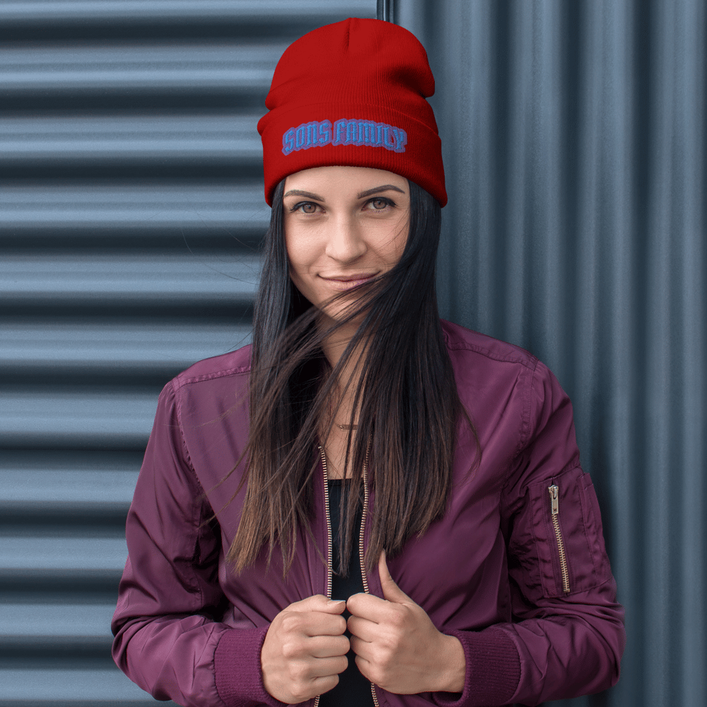EMBROIDERED FAMILY COLORS BEANIE