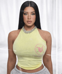 Image 1 of R pin up crystal halter 