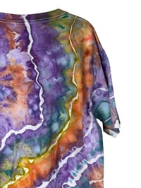 Image 11 of L Adult Combed Cotton Tee in Tropical Geode Ice Dye