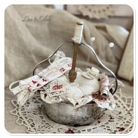 Image 6 of Handmade pin cushion sugar bowl and sewing notions