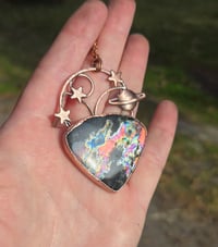 Image 4 of Electroformed THIS IS WHAT SPACE SMELLS LIKE labradorite necklace 02