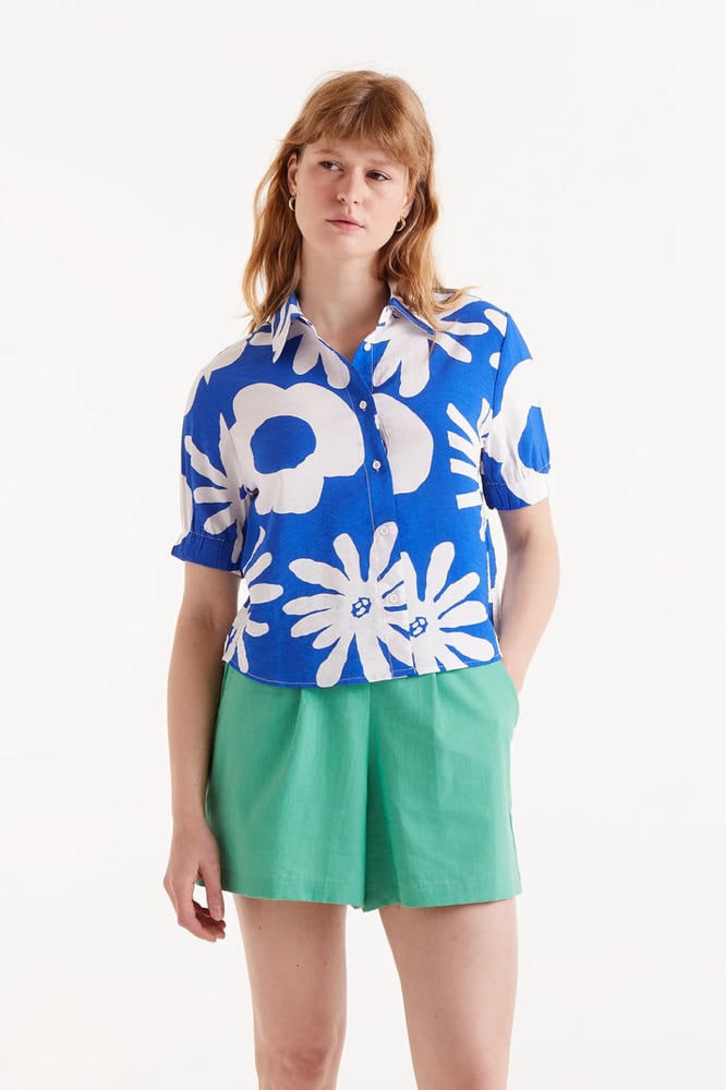 Image of CAMISA EST FLORAL BLUET BLUE