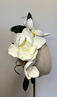Image 3 of White magnolias headpiece. SOLD