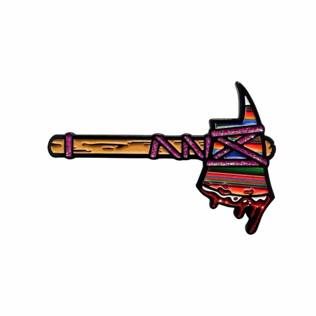 Brave Heart Pin - Serape Pink