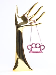 Image of Dirty Addiction Pink Swarovski Brass Knuckles