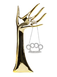 Image of Dirty Addiction Swarovski Rhinestoned Brass Knuckles