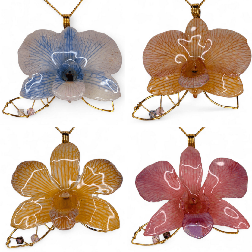Image of Swarovski Crystal Orchid Pendant