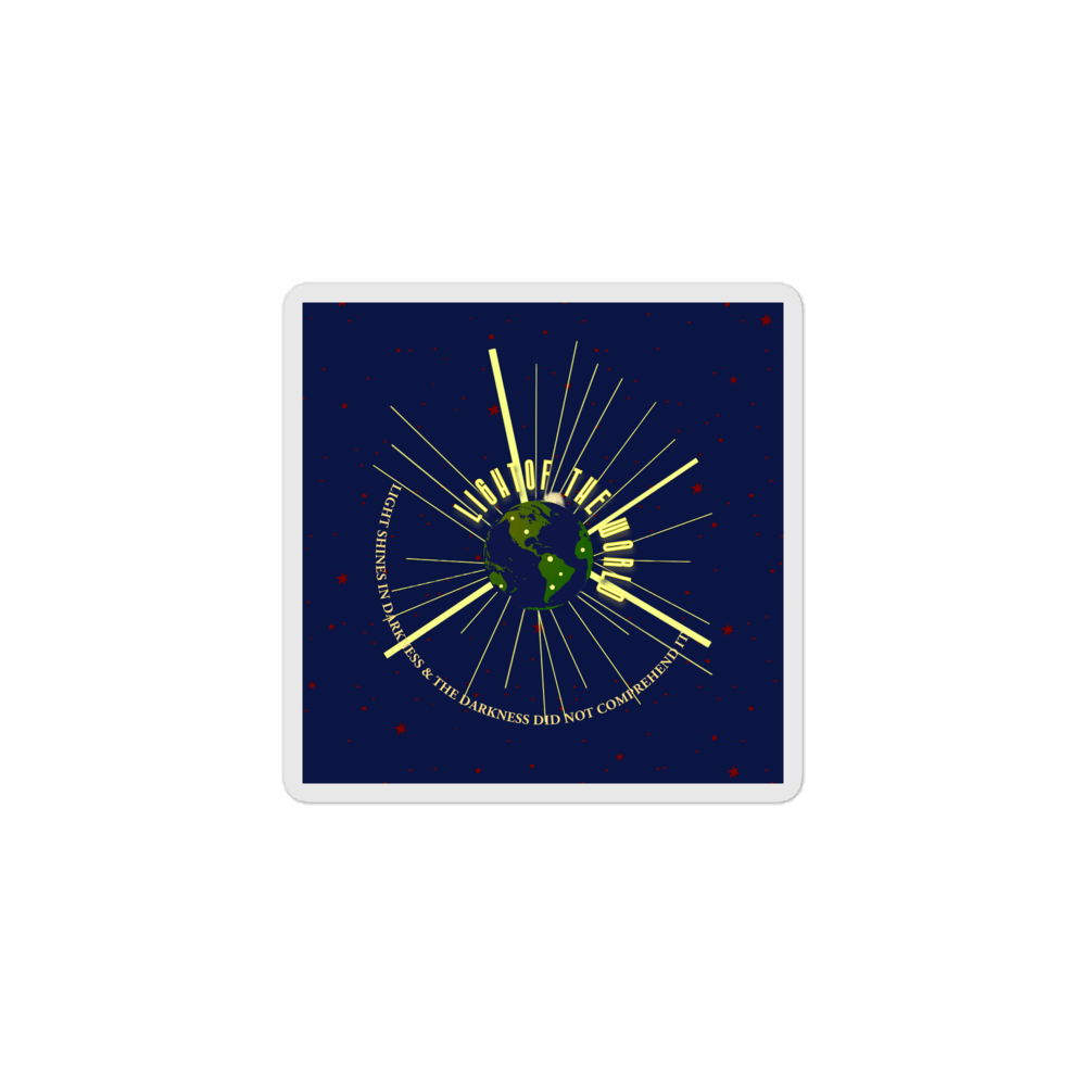 Image of "LIGHT OF THE WORLD" Bubble-free stickers