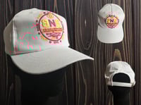 Image 3 of BNE WorldWide Hat 🌍 (pink and yellow)