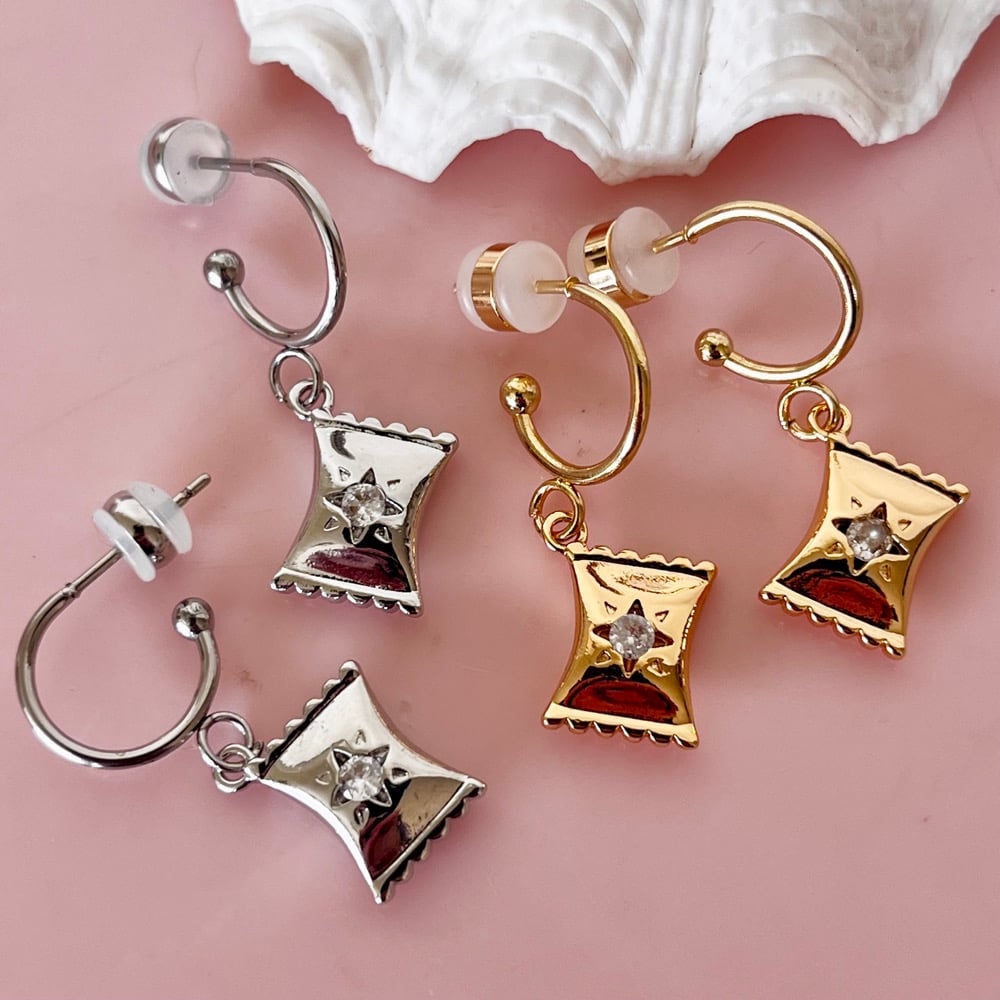 Image of Sweet Half Hoops - Gold or Silver