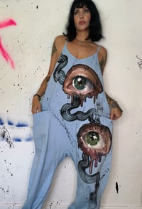 Image 3 of “DIAMOND EYES” CUSTOM PAINTED BAGG ROMPER LARGE