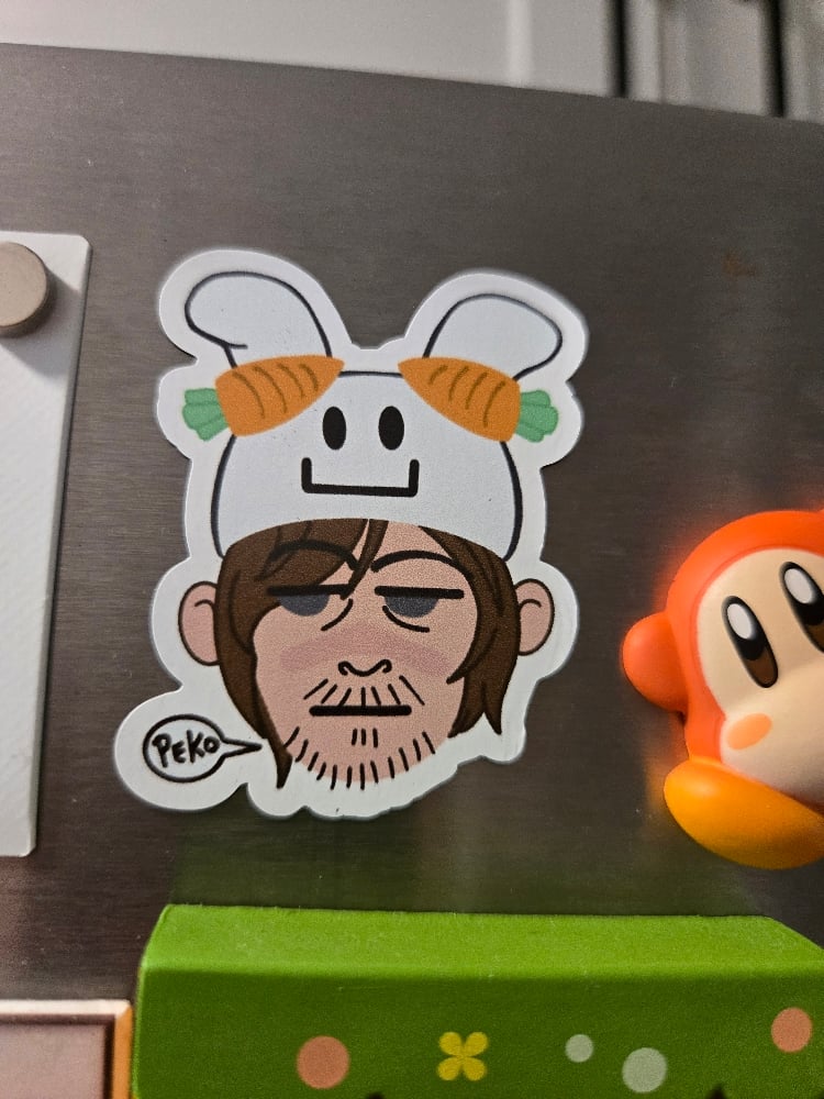 Image of Stranded Man Bunny Hat Magnet