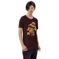 Image 18 of Beautiful Watercolor Tan and Mushrooms and Orange Leaves Unisex t-shirt