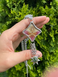 Image 2 of pressed orchid princess necklace