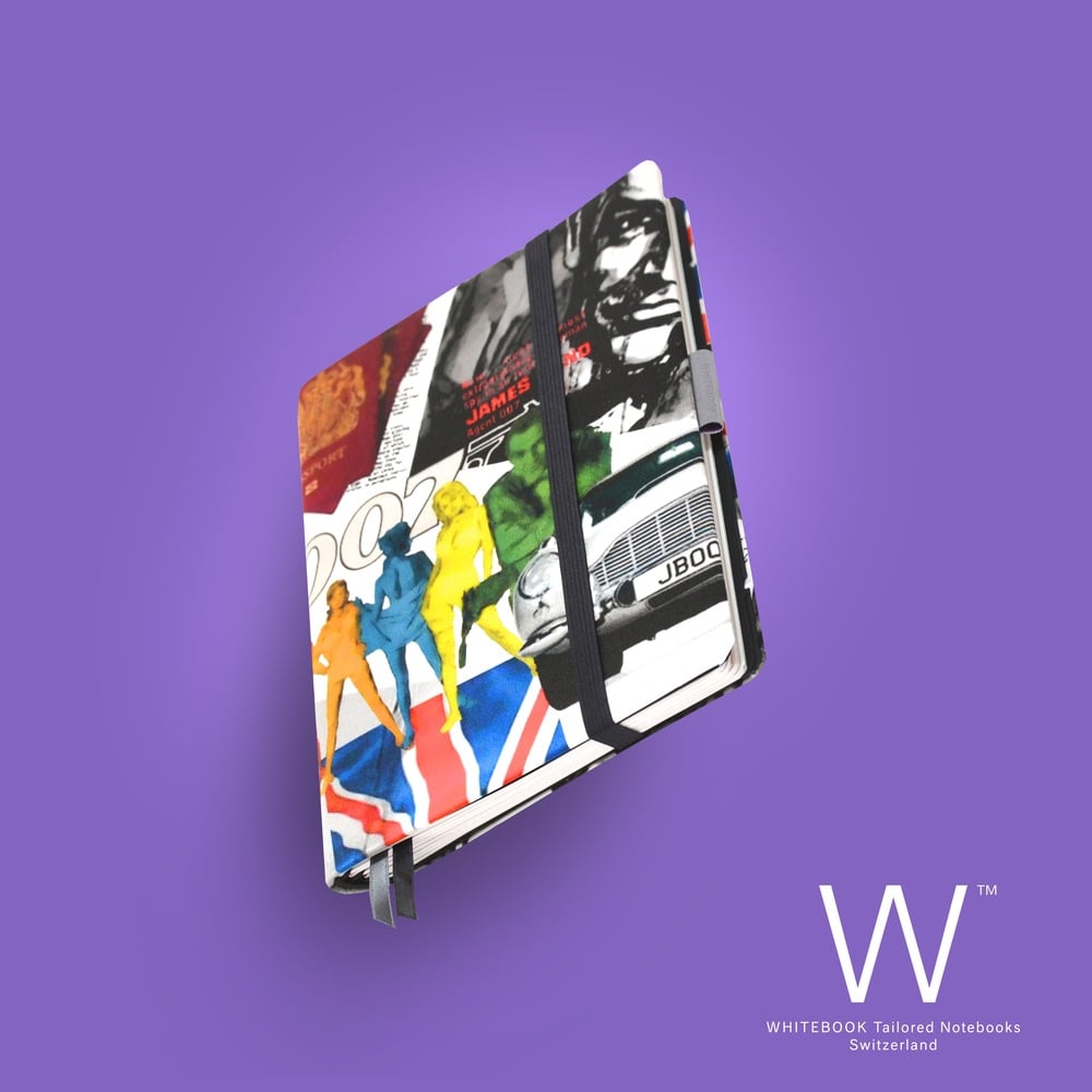 Image of Whitebook Haute Couture H025, Silk, James Bond print, 240p. (fits iPad/Mini)