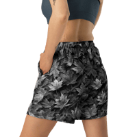 Image 4 of Grayscale Maple Leaf Unisex Athletic Shorts