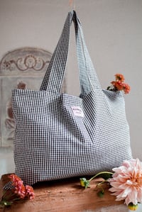 Image 2 of Tote bag [Vichy noir]