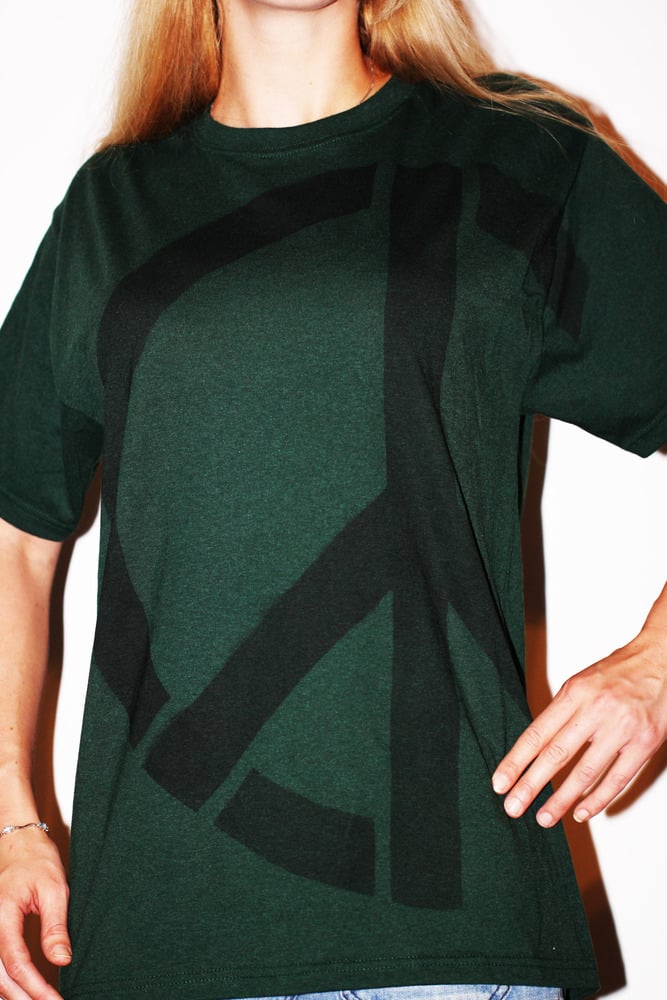 Image of UNISEX Green Side-Peace Recycled T