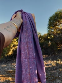 Image 3 of khadi silk scarf -purple 