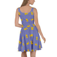 Image 3 of Skater Dress (yellow flowered)