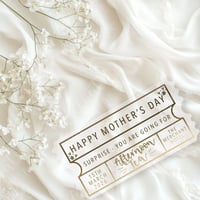 Image 1 of Personalised Mother's Day Frosted Acrylic Ticket 
