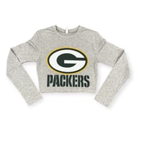 Image 1 of Green Bay Crop Baby Tee Long Sleeve 
