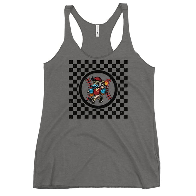 Hotshots Retro Ruddy Checkerboard Women's Racerback Tank