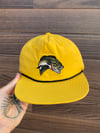 Yellow Embroidered Five Panel Bass Hat
