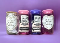 Image 1 of All is Fair in Love and Poetry 16 OZ Glass Cup