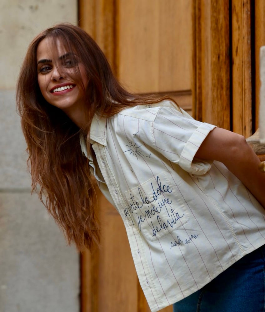 Image of Chemise crop « dolce vita »