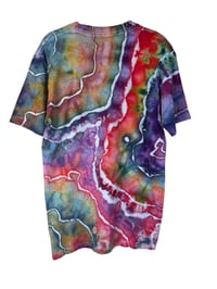 Image 8 of M Adult Combed Cotton Tee in Tropical Geode Ice Dye