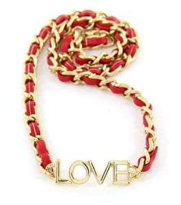 Image of Leather Weaved LOVE Bracelet/Necklace