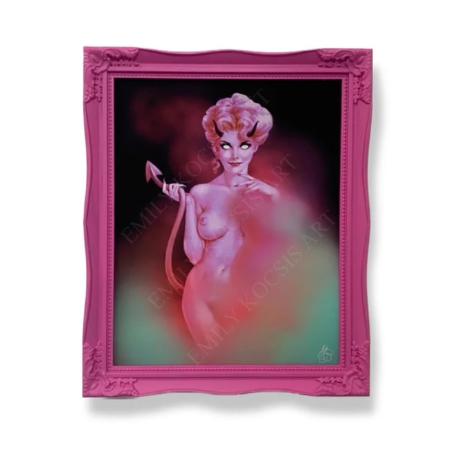 Retro Art Print // ‘The Pink Demon’