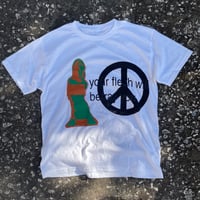 Image 1 of your flesh will betray you Youth Medium Crop T