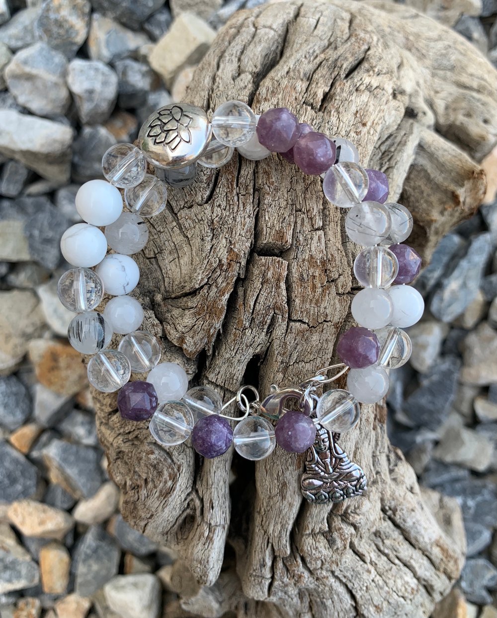 Image of Reiki Charged Little Lepidolite Mami Bracelet