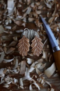 Image 1 of Autumn Oak leaf earrings 