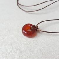 Image 5 of Carnelian chocker necklace - Adjustable cord hippie boho jewelry 