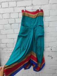 Image 5 of Sula slouch maxi skirt -turquoise and red