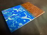 Image 3 of Crosscut Micarta & Blue Burl G10 Segmented Knife Scales