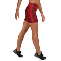 Image 4 of BOSSFITTED Red Snake Skin Yoga Shorts