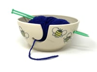 Image 4 of Large Bee Decorated Yarn Bowl 