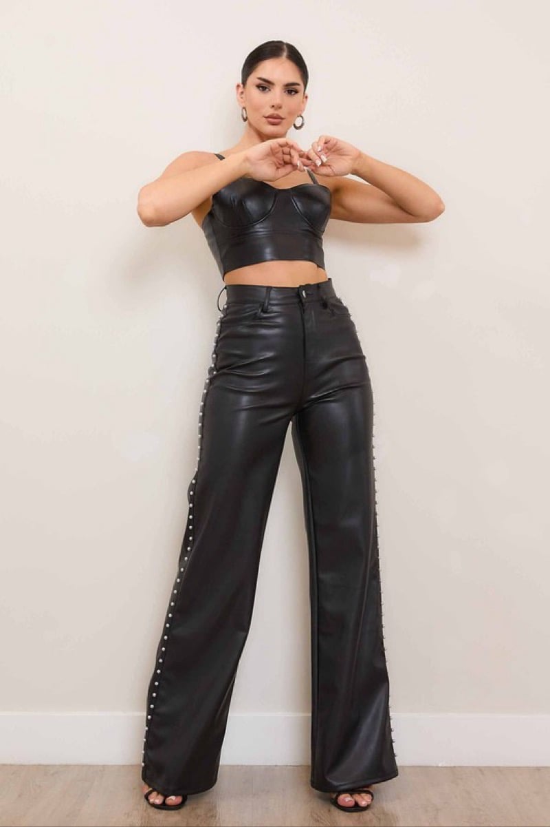 Image of Vegan Leather  Pants 