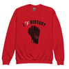 "I LOVE HISTORY" Youth crewneck sweatshirt