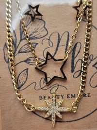 Image 2 of Double star necklace set