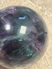 Image 6 of XXL 20LB RAINBOW FLUORITE SPHERE -CHINA- B