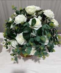 Image 2 of Green and white flower balls for rent only.  20 cm and 30 cm