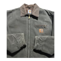 Image 3 of Vintage 90s Carhartt Detroit Jacket - Moss Green