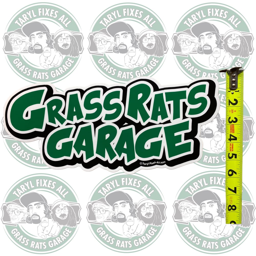 NEW GIANT Grass Rats Garage Stickers