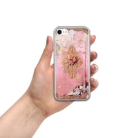 Image 3 of Pastel Pink Tattered Texture Rose Gold Goth Lolita Kawaii Inspired Clear Case for iPhone®