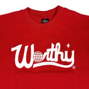 Image 2 of Worthy Script T-Shirt Red